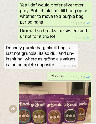 Gr8nola Bag Brand Development