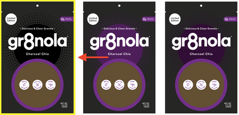 Gr8nola Charcoal Chia brand development 