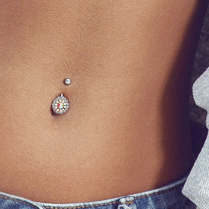 Rose Gold Triple Tiered Belly Button 