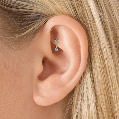 diamond rook piercing