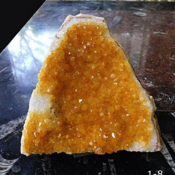 Citrine Druse Cut Base Feng Shui Crystal for Home Decor - New Earth Gifts