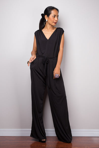 1 piece black jumpsuit