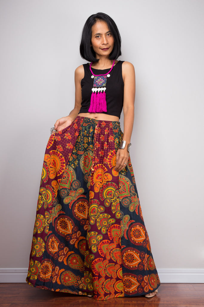 boho maxi skirts uk