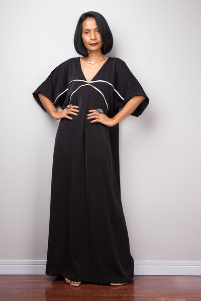 black holiday maxi dress