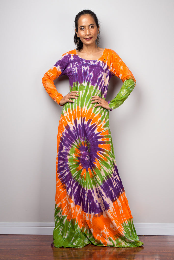 hippie tie dye dress