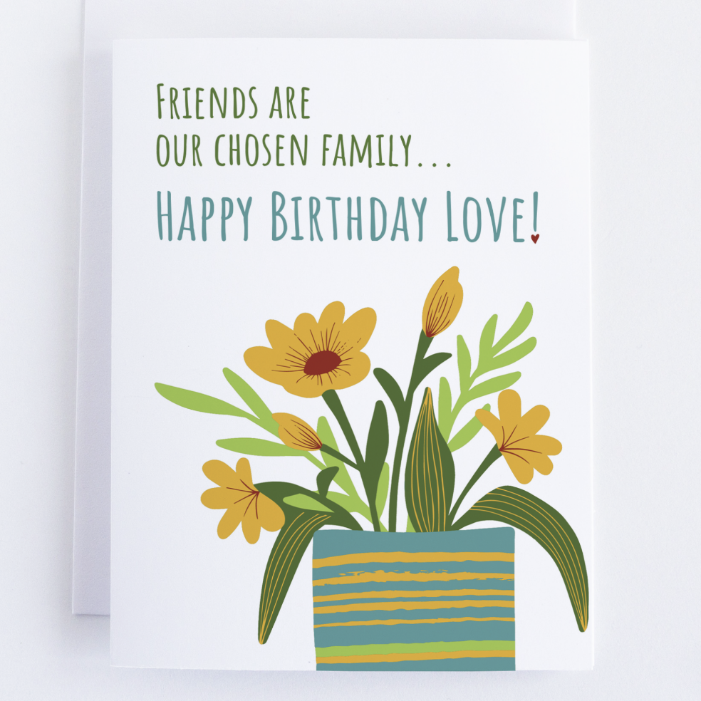 Chosen Family Birthday Card - Happy Birthday Love - Greeting Card ...