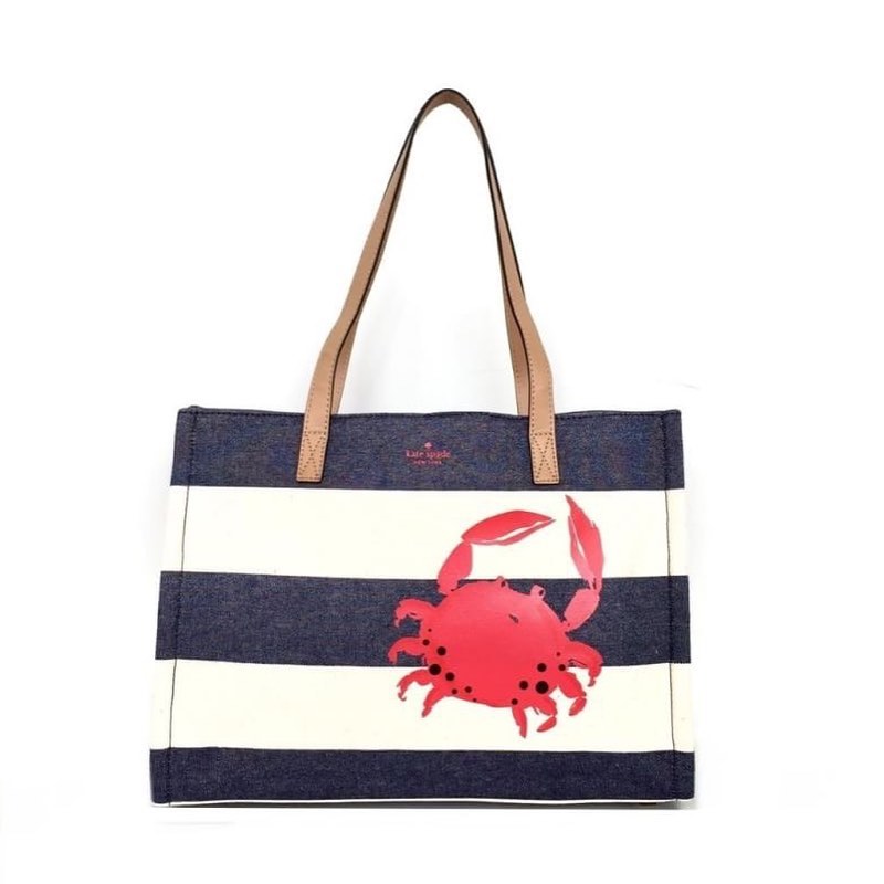 navy blue canvas tote bag