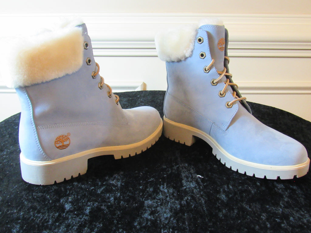 timberlands with fur trim