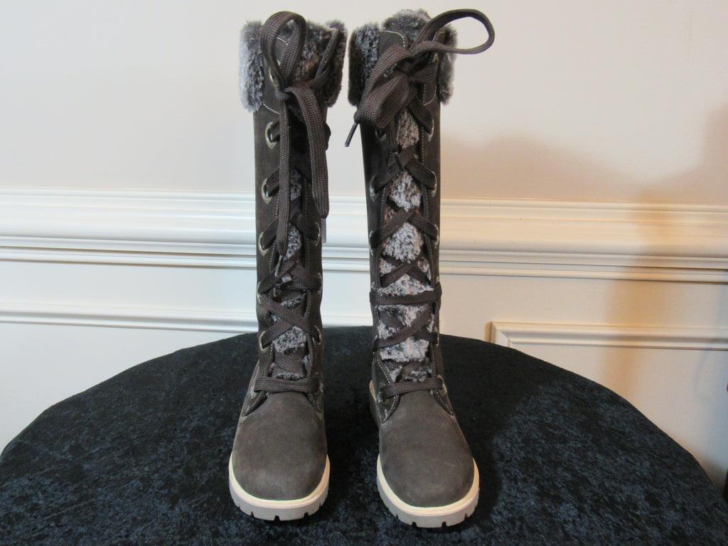 timberland knee high boots with fur