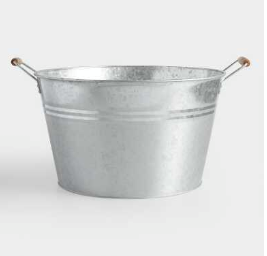 Tin decor accent bucket