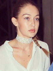 Gigi Hadid in Lacey Daisy Choker