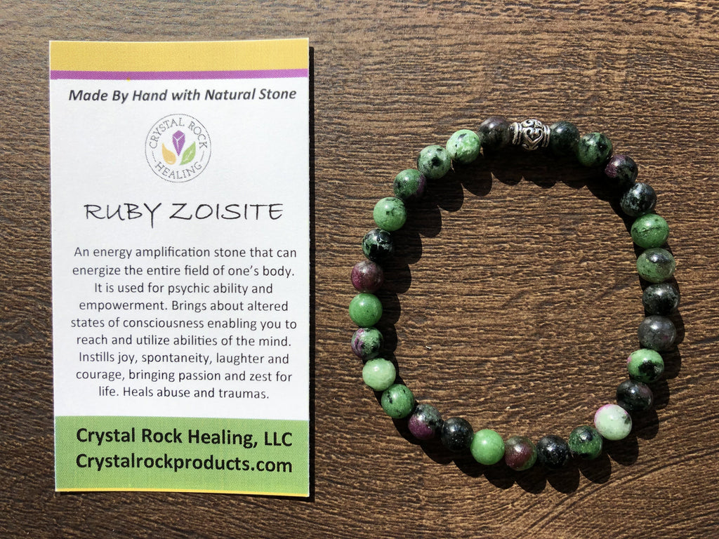 Natural Ruby Zoisite Beads Bracelet Crystal Healing Bracelet Reiki Bracelet Gift For her AAA Grade Beads Bracelet