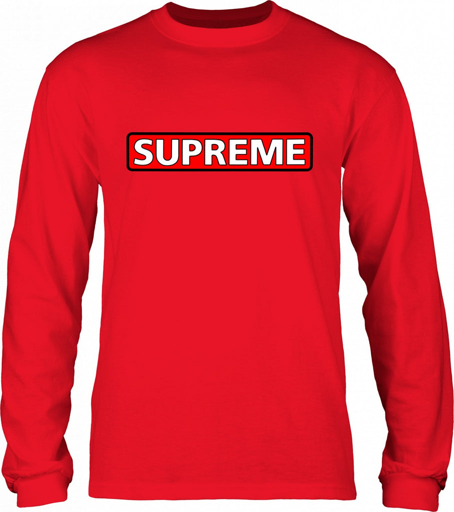 supreme red long sleeve shirt