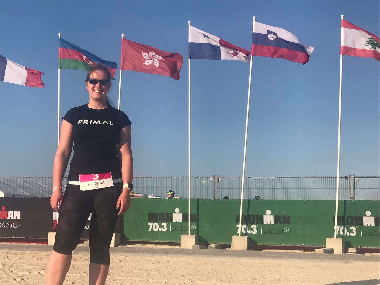 Helen in Dubai at the Ironman 70.3
