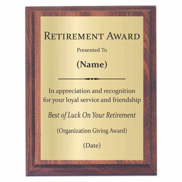 What To Write On A Retirement Plaque?
