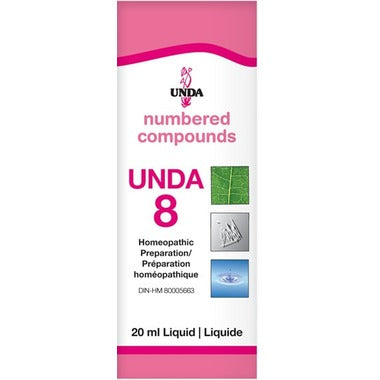 UNDA Numbered Compounds UNDA 8 Homeopathic Preparation