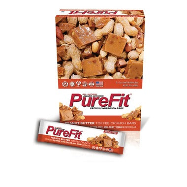 PUREFIT Premium Nutrition Bar Peanut Butter Toffee Crunch Case of 15 Bars x 56.7 g