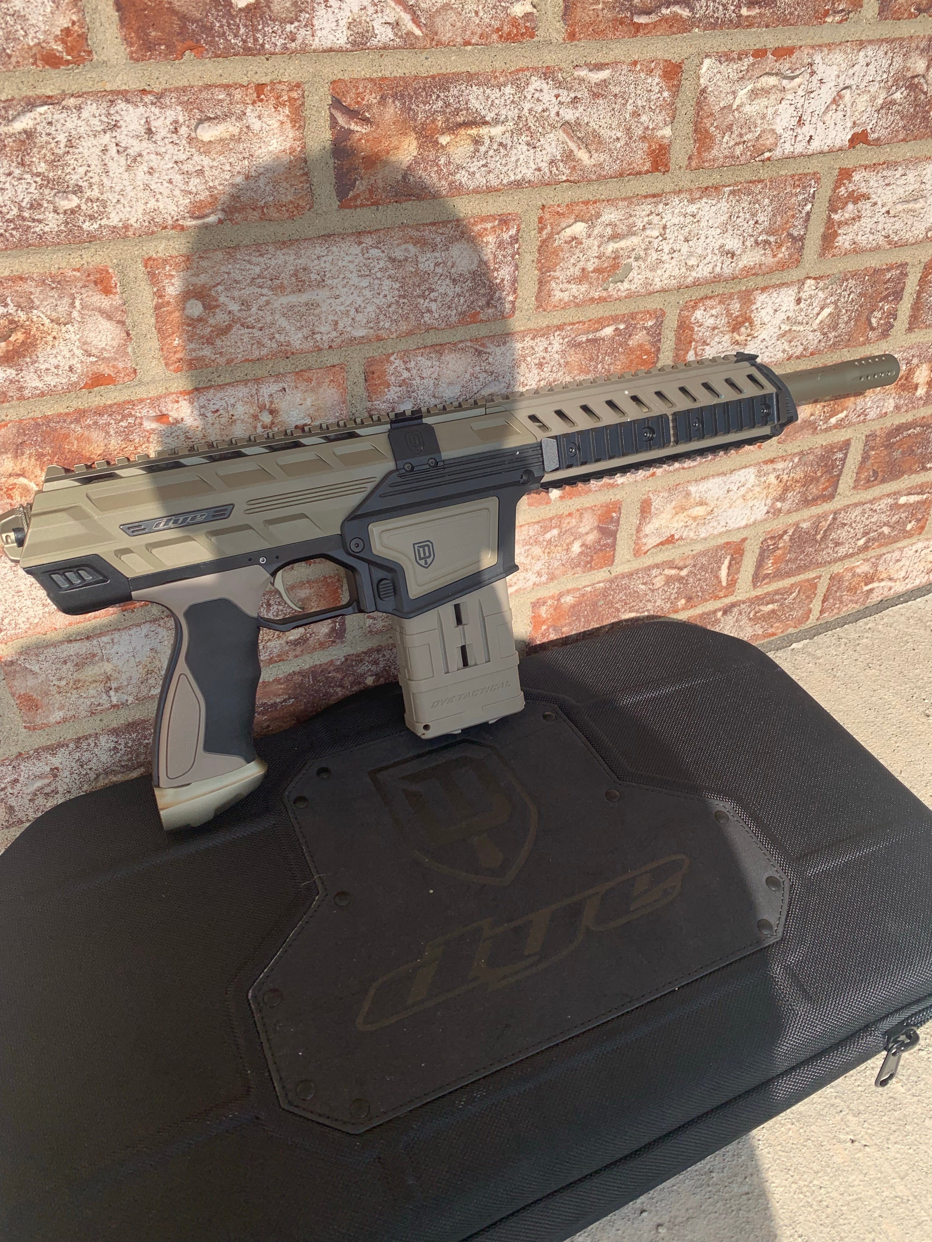 Used Dye DAM Paintball Marker- Tan/Black