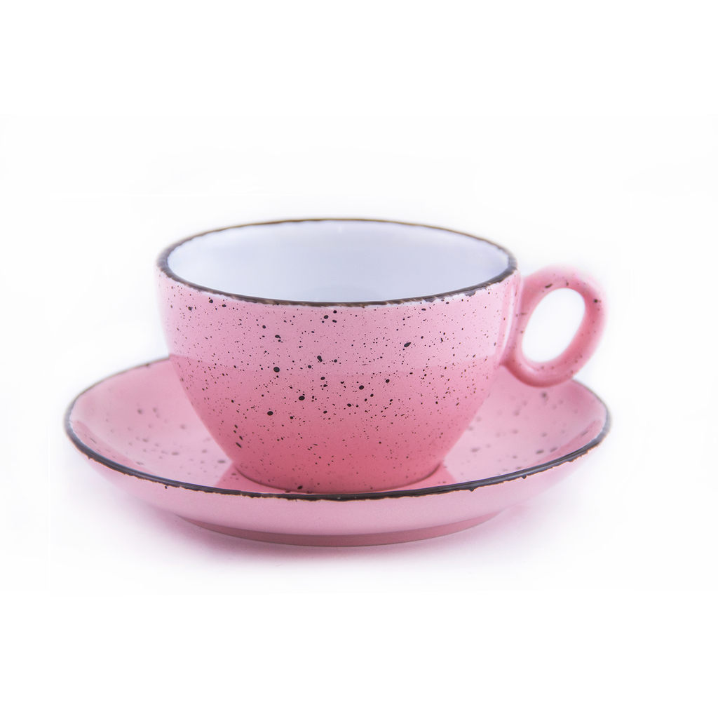 Inker porcelain coffee cup pink - Latte 9 oz