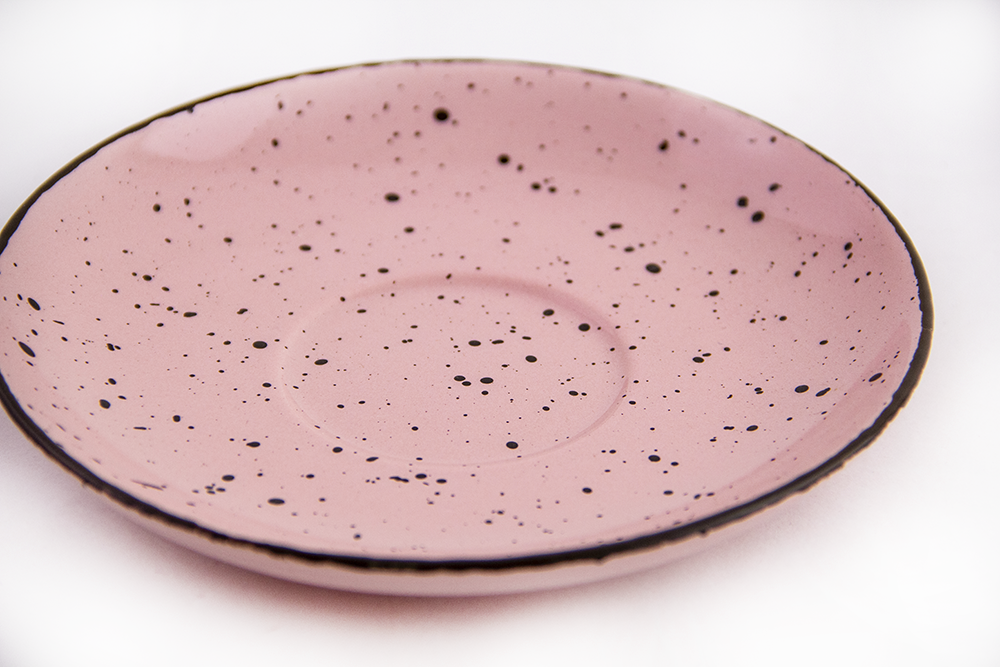Latte cup 9 oz  Pink - Iris Dot Collection