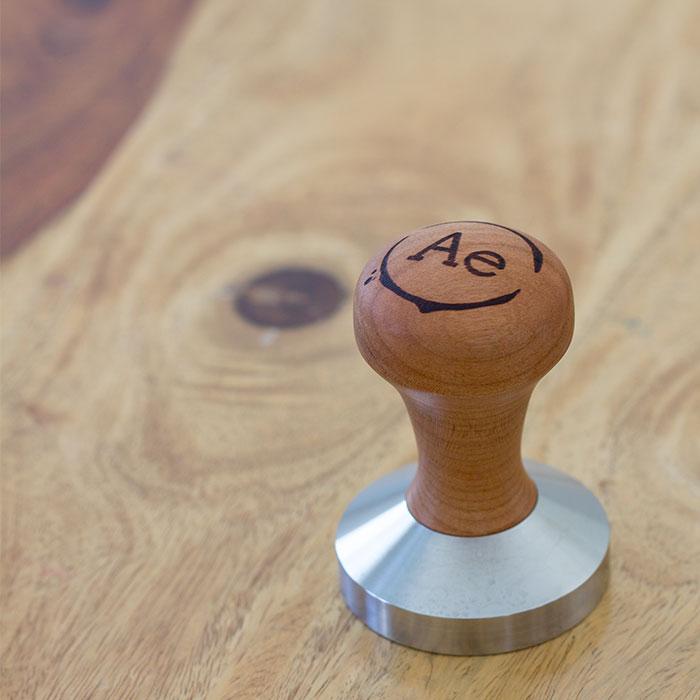 Cherry wooden coffee tamper