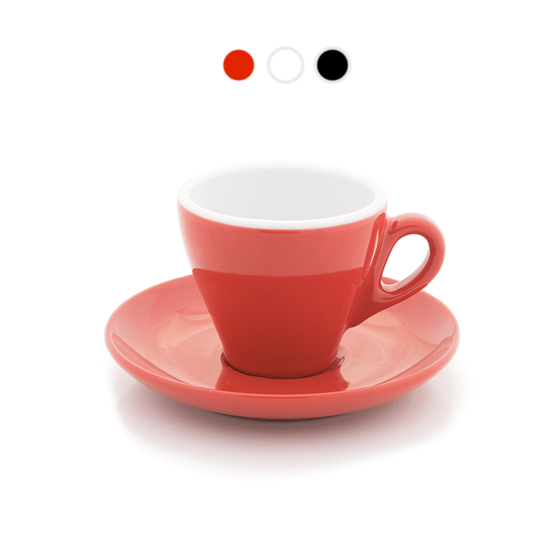 Tulip shape espresso cups, 2.8 oz in 3 colors