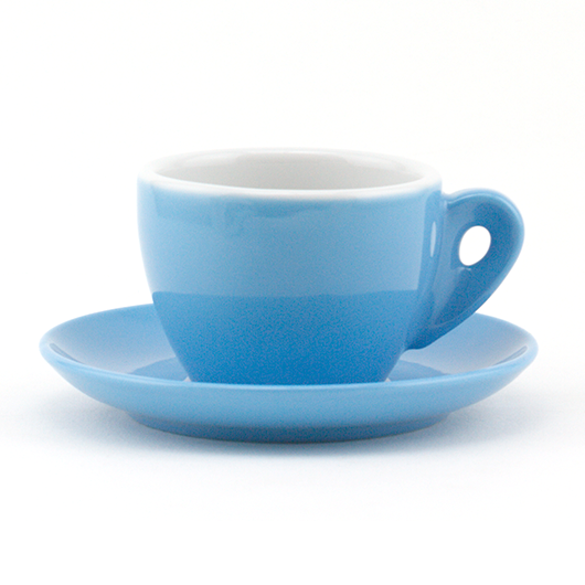 Cappuccino cup 6.33 oz blue demitasse shape