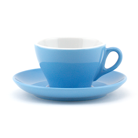 Cappuccino cup 5.33 oz blue tulip shape
