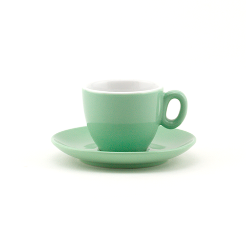 Espresso cup 2.5 oz green demitasse shape