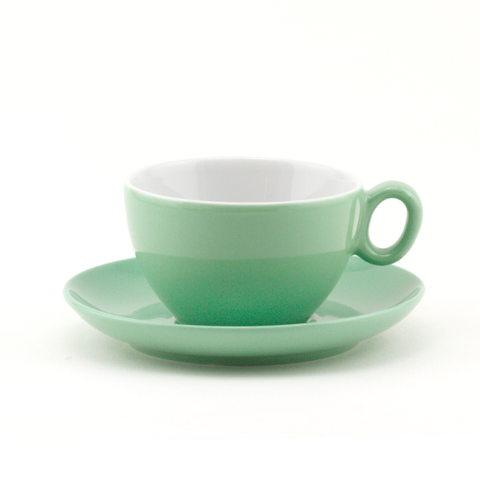 Latte cup 8.8 oz green demitasse shape
