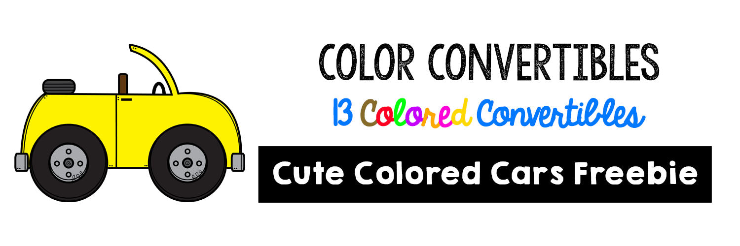 Color Convertibles Clip Art