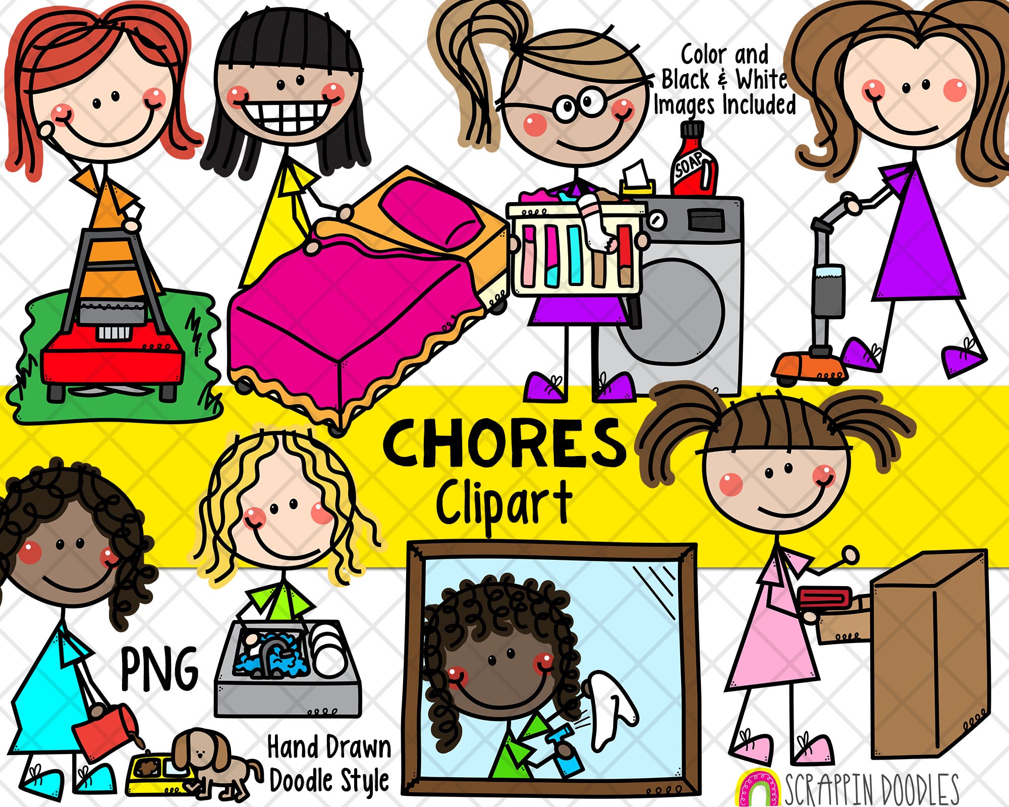free clip art children chores