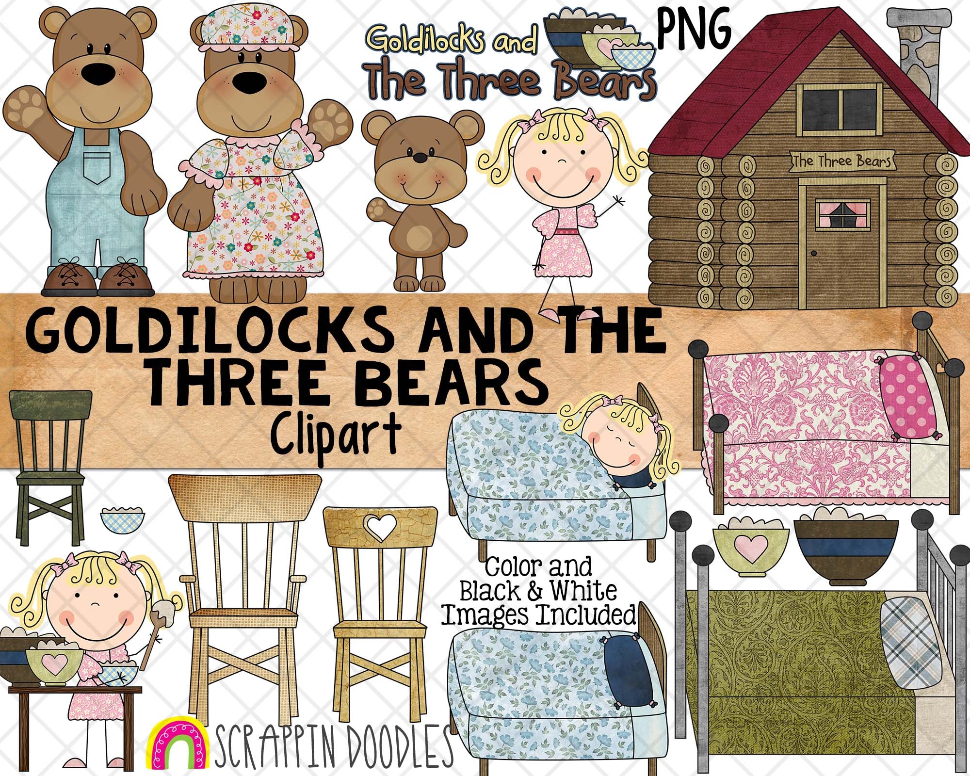 goldilocks clipart coloring