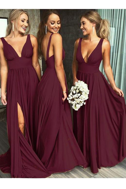 burgundy bridesmaid dresses canada