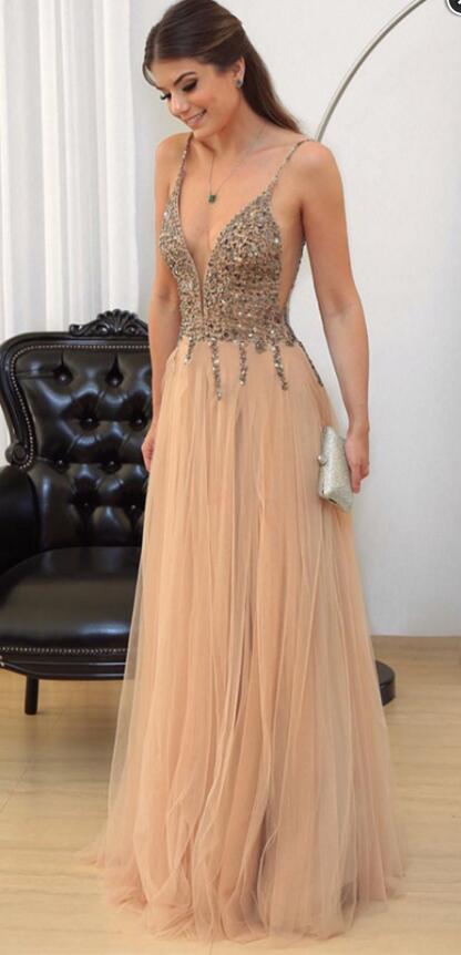 champagne gold evening dress