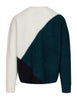 Men's A-COLD-WALL* Tri-Tone Jumper in Black/White/Dark Green - ACWMK009-BLAK