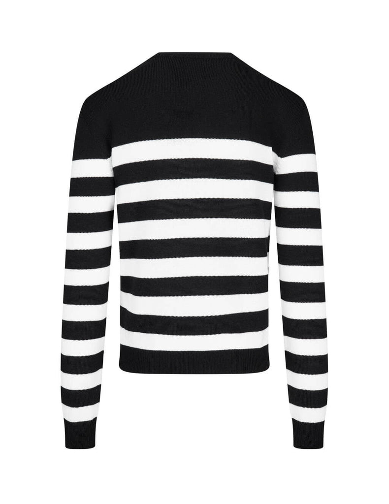 black and white striped jumper