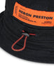 Men's Heron Preston Twill Bucket Hat in Black/Orange - HMLB005R21FAB0011000