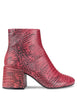 MM6 Maison Margiela Women's Giulio Fashion Red Python Ankle Boots S59WU0092P2716T4040