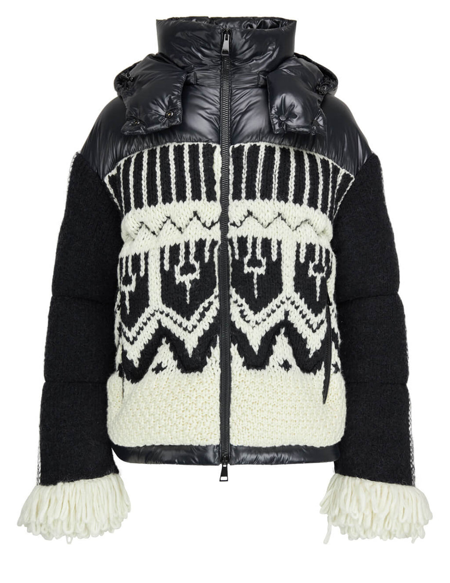 moncler down knit jacket