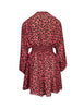 MSGM Women's Fuchsia Ruched Leopard Dress 2741MDA15219565414