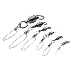 Momoi Diamond Rotary Ball Bearing 500 Pound Test Swivel with Tournament Snap - 10 Count Pack - Bulluna.com