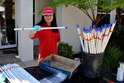 Do it yourself greehouse dome color coded PVC