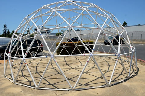 point load test for geodesic dome with 1.5" pvc