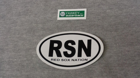 Fenway Park Boston Red Sox Nation RSN Oval Logo Black Bumper Sticker Decal (B) FREESHP
