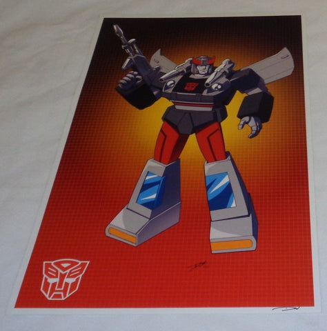 G1 Transformers Autobot Bluestreak / Silverstreak Poster 11x17 Box Art Grid