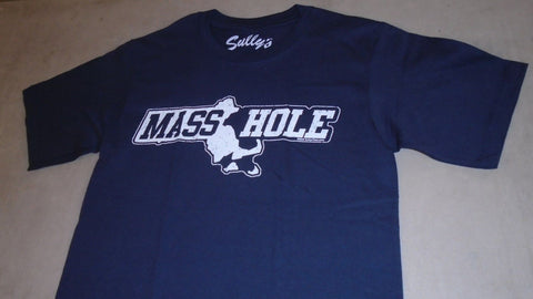 New England Boston Themed Masshole State Logo T Shirt Mens Medium FREESHIP
