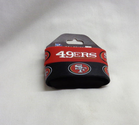 NFL San Francisco 49ers 2 Pack Bracelet Wrist Bands Set Rubber PVC Type FREESHIP