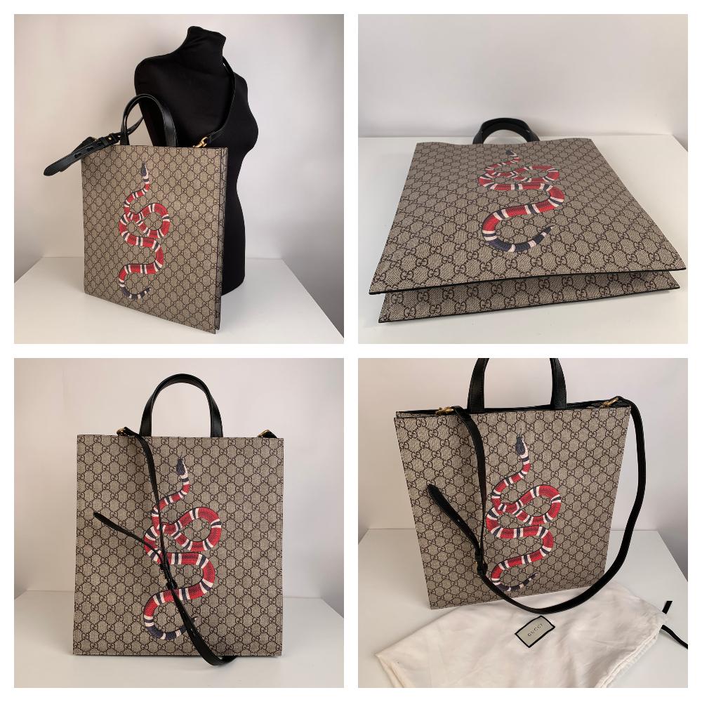 Gucci GG Supreme Monogram Canvas Kingsnake Print Tote Bag – OPHERTY & CIOCCI