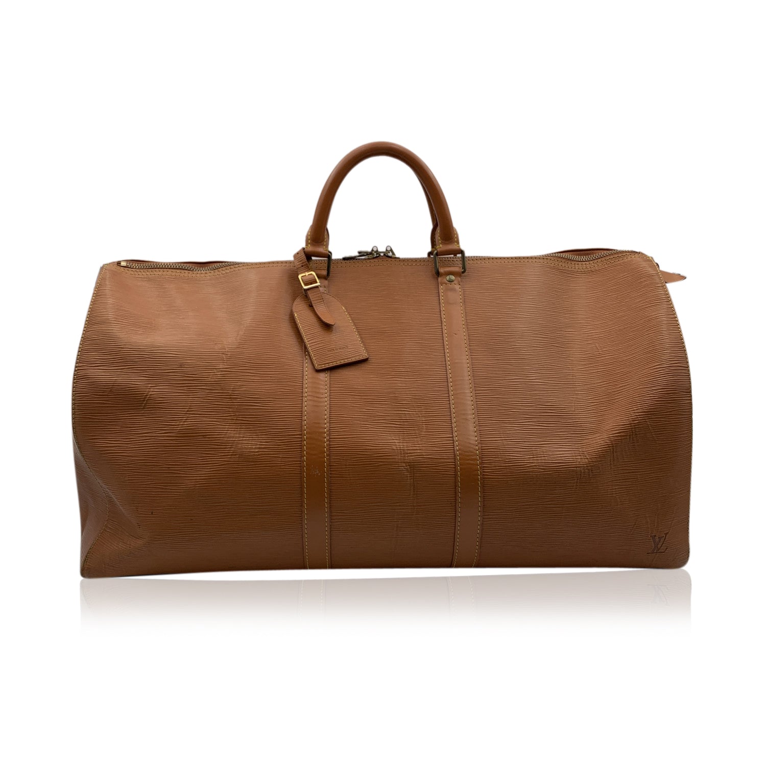 Louis Tan Epi Leather Keepall 55 Travel Weekend Bag – OPA Vintage